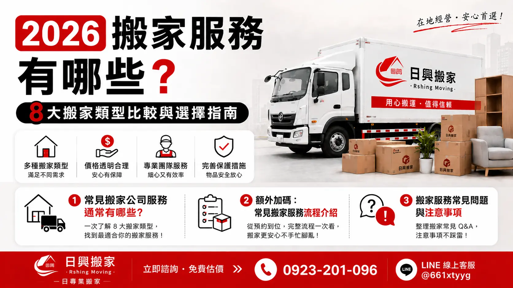 搬家服務有哪些？常見搬家類型與方案比較指南
